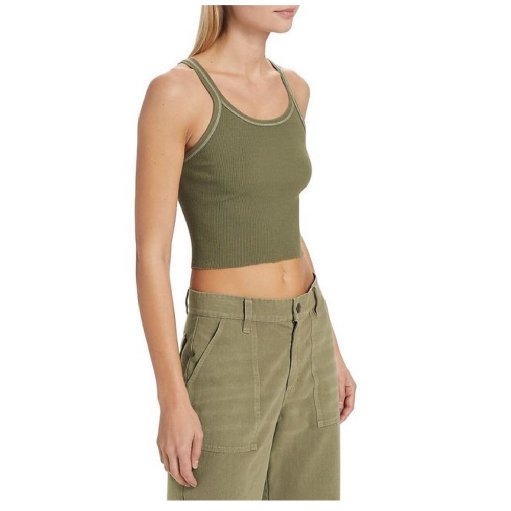 Re/Done Cropped Rib Tank. - Picture 2 of 9